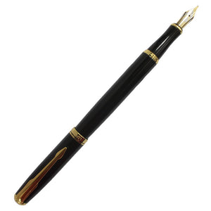 Luoshi 923 black fountain pen with golden clip